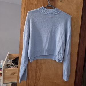 H&M Soft Blue Women's Turtleneck Sweater